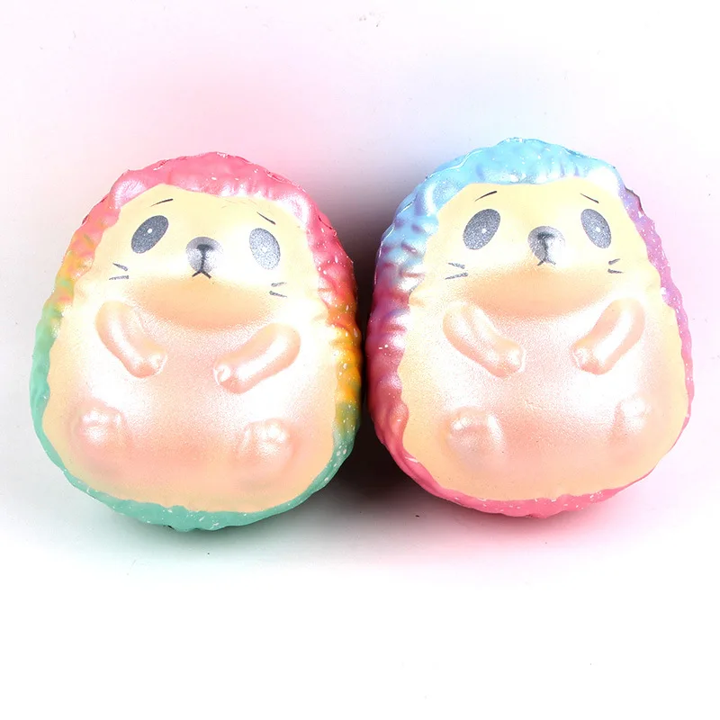 1Pcs Random Милый Ежик мягкое jumbo постепенно возвращающий форму антистрессовый Сжимаемый кот игрушки телефонные ремни мороженное-подвеска ароматизированный торт милый мягкий - Цвет: 1Pcs Random