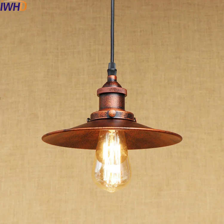 Винтажная Подвесная лампа IWHD в деревенском стиле стильный светодиодный