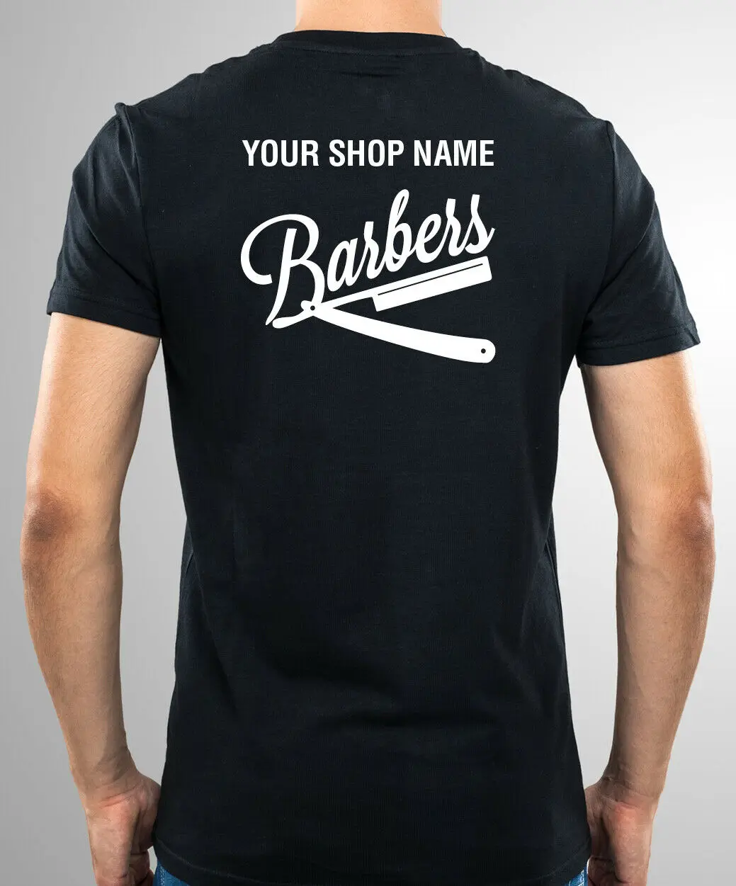 Футболка унисекс с надписью Barbers Sign Barber Pole футболка принтом и логотипом вашего
