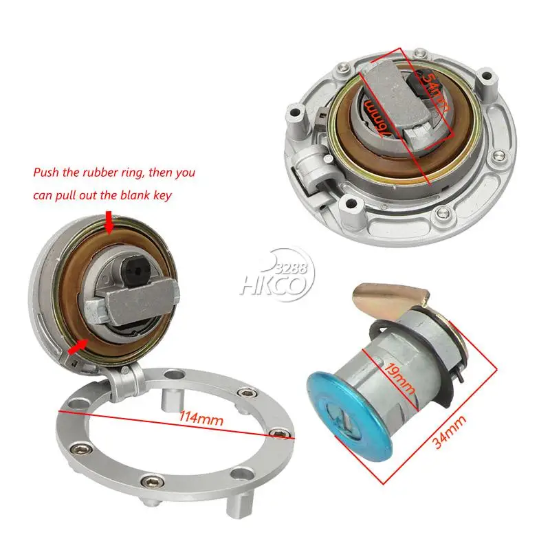 Мотоциклетная крышка топливного газа переключатель зажигания набор ключей для