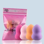 4 шт. основа для макияжа Губка косметическая пуховка гладкая влажная или Сухая Пудра пуховка для макияжа косметический инструмент для макияжа