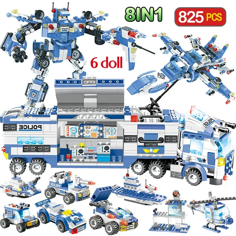 

647 шт., 762 шт., Детский конструктор «SWAT»