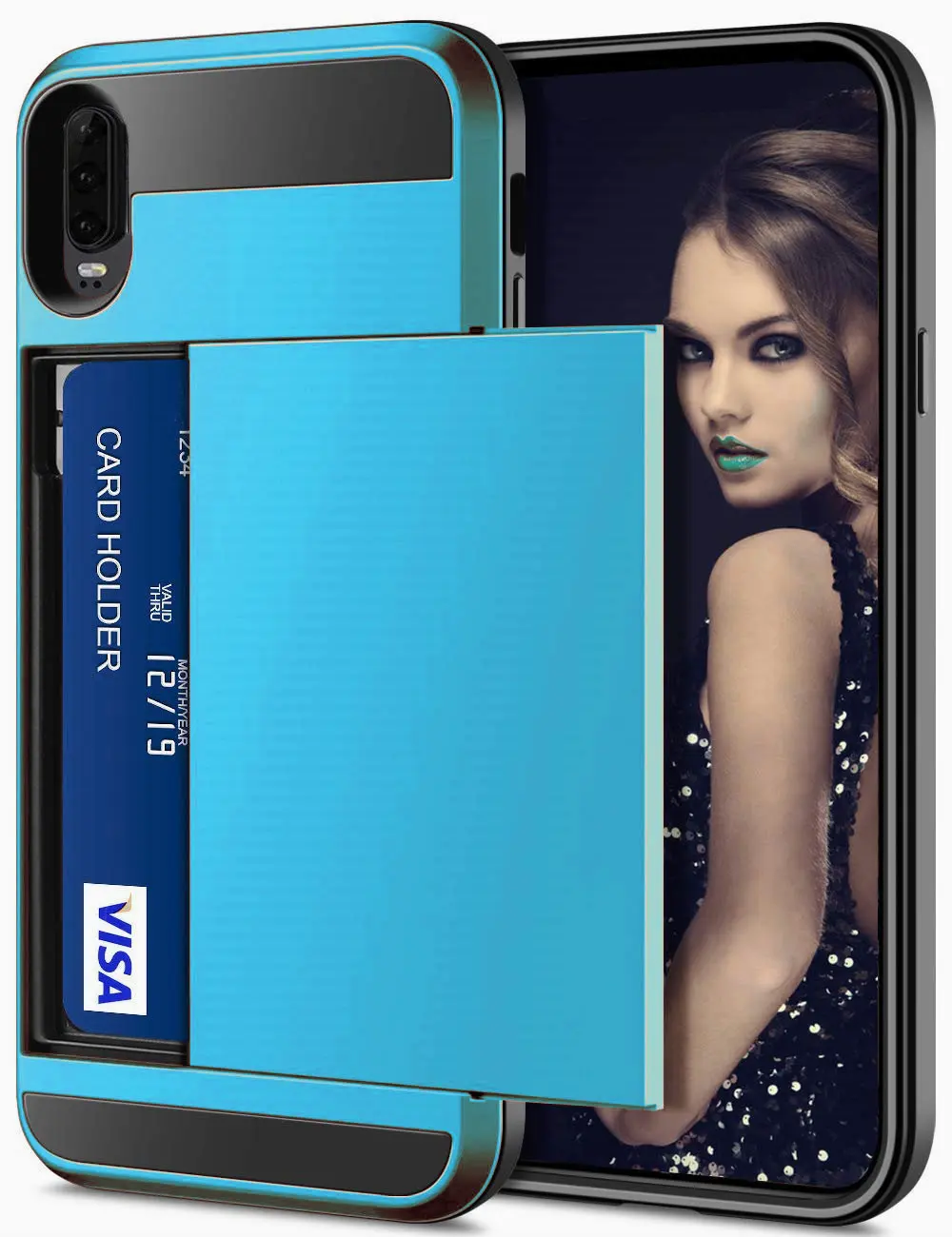Для huawei P30 Pro Lite P20 P Smart чехол с отделением для карт карман для раздвижной двери чехол для huawei P20 Pro LITE P smart P30pro