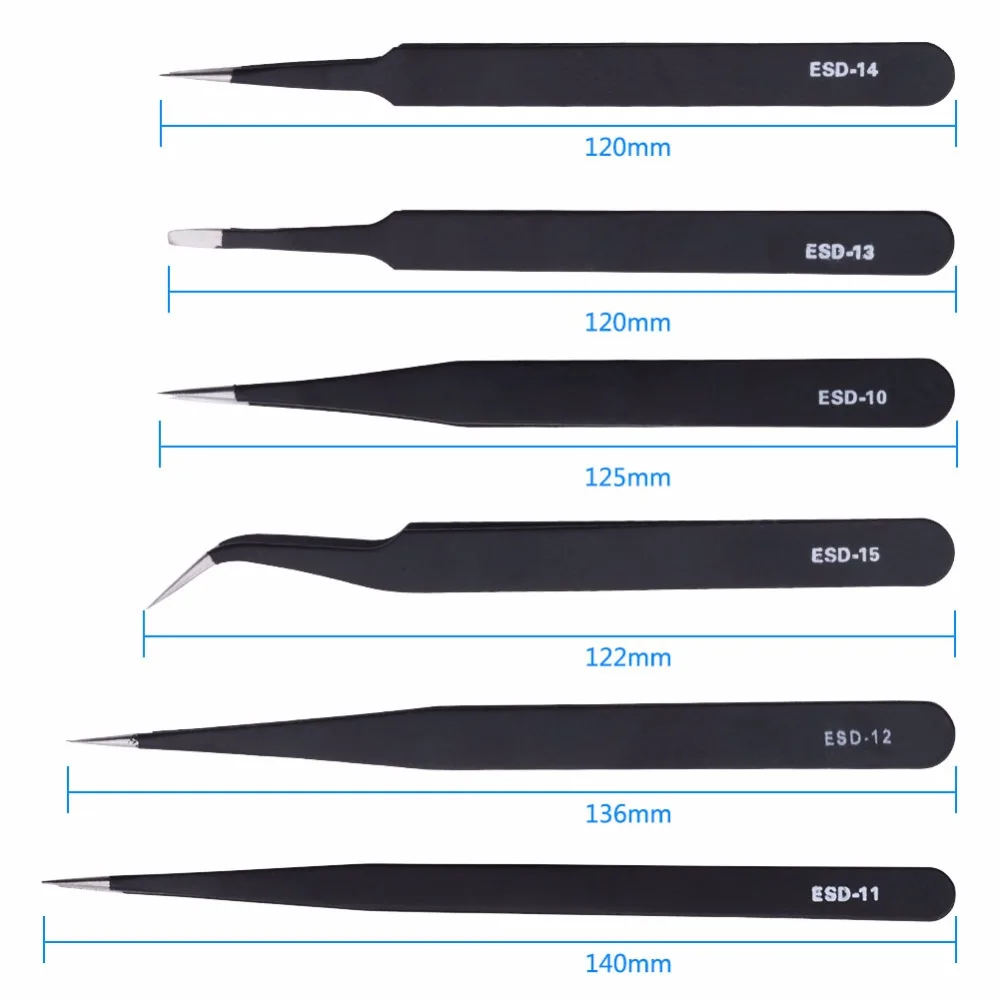 Антистатический пинцет из нержавеющей стали точный ручной электрический утюг