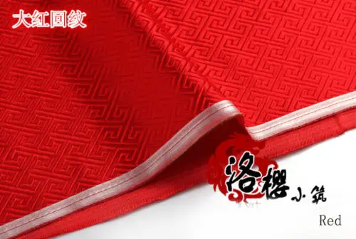 Great wall античный китайский стиль cheongsam костюм hanfu тканый дамасский жаккард парча ткань 11 - Цвет: Red