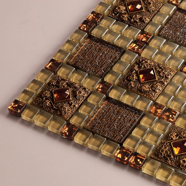 Бесплатная экспресс доставка! Мозаичная плитка из коричневого стекла для кухни