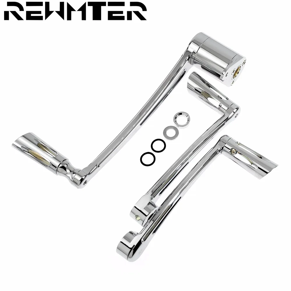 

Motorcycle Brake Arm Lever With Shift lever Cast Chrome Aluminium CNC For Harley Softail Fatboy 2000-2014 2015 2016