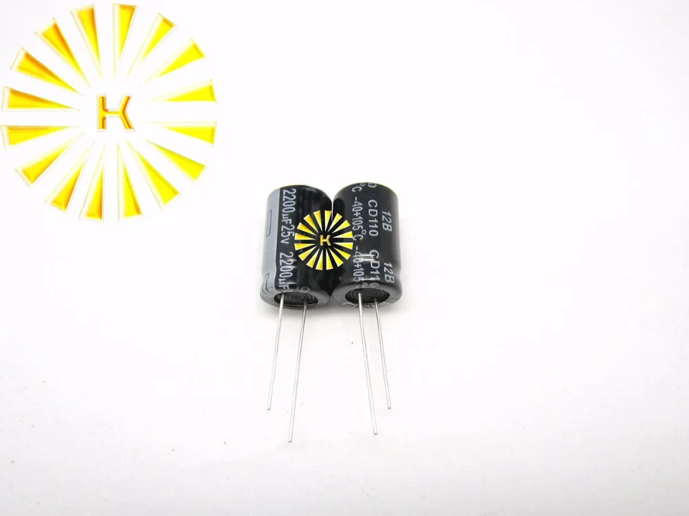 200 шт. X 100% Новый 2200 мкФ 25V 13X20 алюминиевый электролитический конденсатор|aluminum