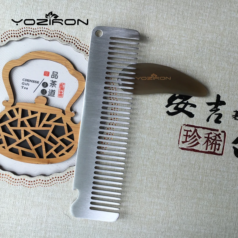 15*4 см Профессиональная мужская борода расческа Антистатическая нержавеющая