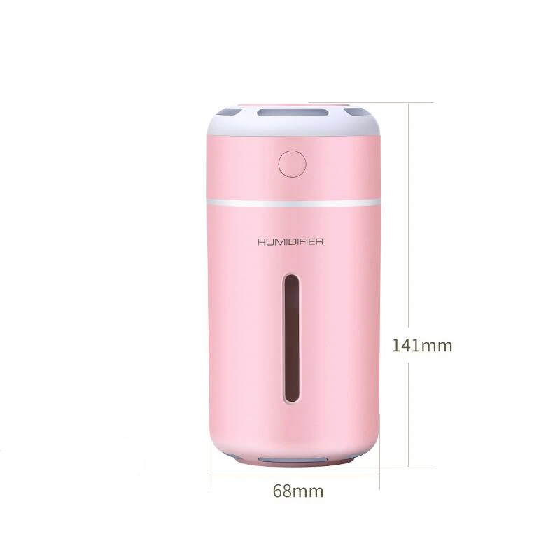 Pink Цветной светильник, увлажнитель воздуха для автомобиля, usb-распылитель для очистки воздуха, Ночной светильник, ароматерапия, диффузор эфирного масла, освежитель воздуха - Название цвета: Pink