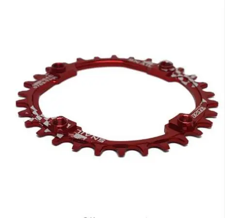 30T Red Round Улитка 104BCD велосипедная круглая 7075-T6 MTB велосипедная Звездочка 30T цепная узкая широкая Ультралегкая велосипедная круглая шатунная пластина - Цвет: 30T Red Round