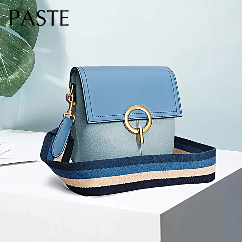 2019 летняя сумка -ведро из натуральной кожи с широким ремешком на плечо 100%