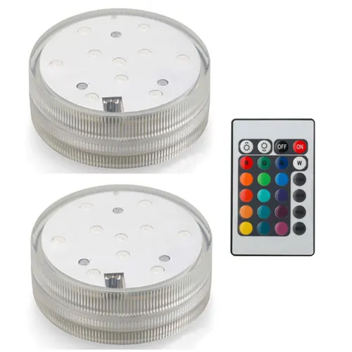 2 lights 1 remote Стеклянный Лотос кальян светодиодный светильник с пультом дистанционного управления RGB красочные водопроводные трубы chicha аксессуары Погружные Водонепроницаемые Лампы - Цвет: 2 lights 1 remote