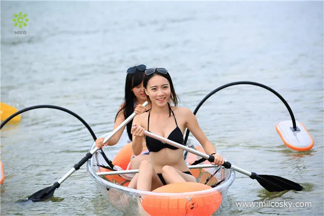 Clear Kayaking transparent kayak canoe |