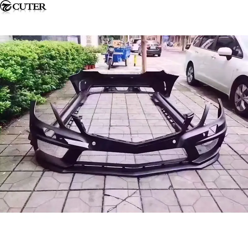W207 C207 E260 Coupe PD стиль комплект кузова автомобиля FRP Неокрашенный Передний Задний