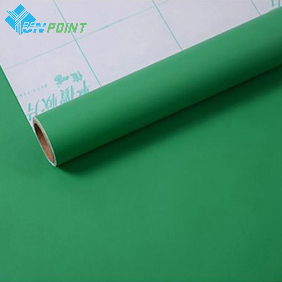Grass green 60 см* 3 м сплошной матовый винил самоклеющиеся обои DIY Водонепроницаемый Наклейки на стены для декора дома Плёнки Гостиная Кухня двери плакат - Цвет: Grass green