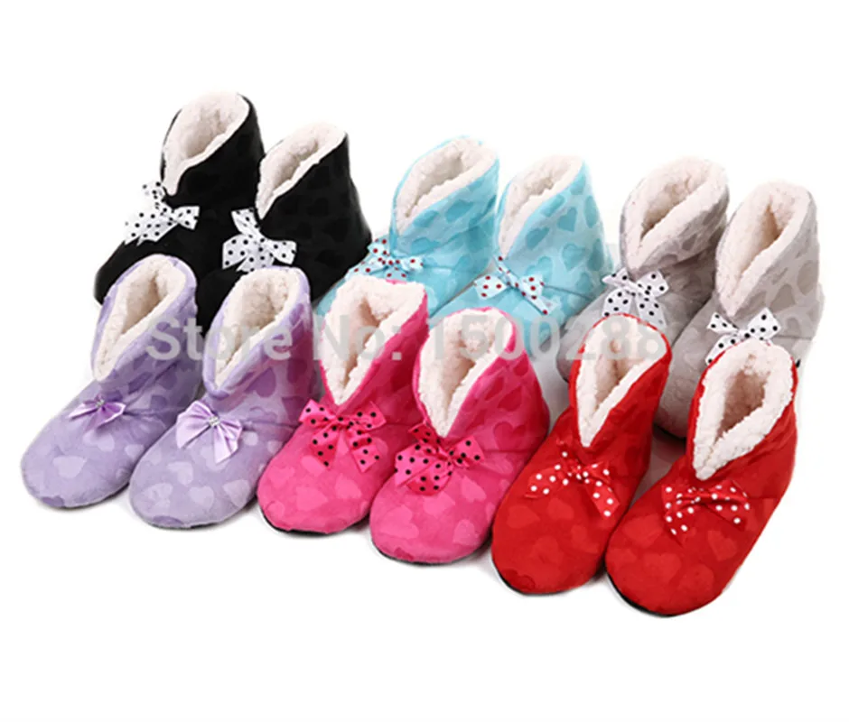 ToLaiToe/Домашняя обувь для интерьера с милыми бантами домашняя теплая очень мягкой