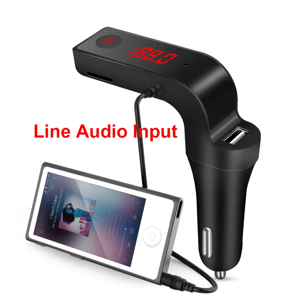 Беспроводной автомобиля Bluetooth AUX fm передатчик громкой связи bluetooth mp3 аудио плеер