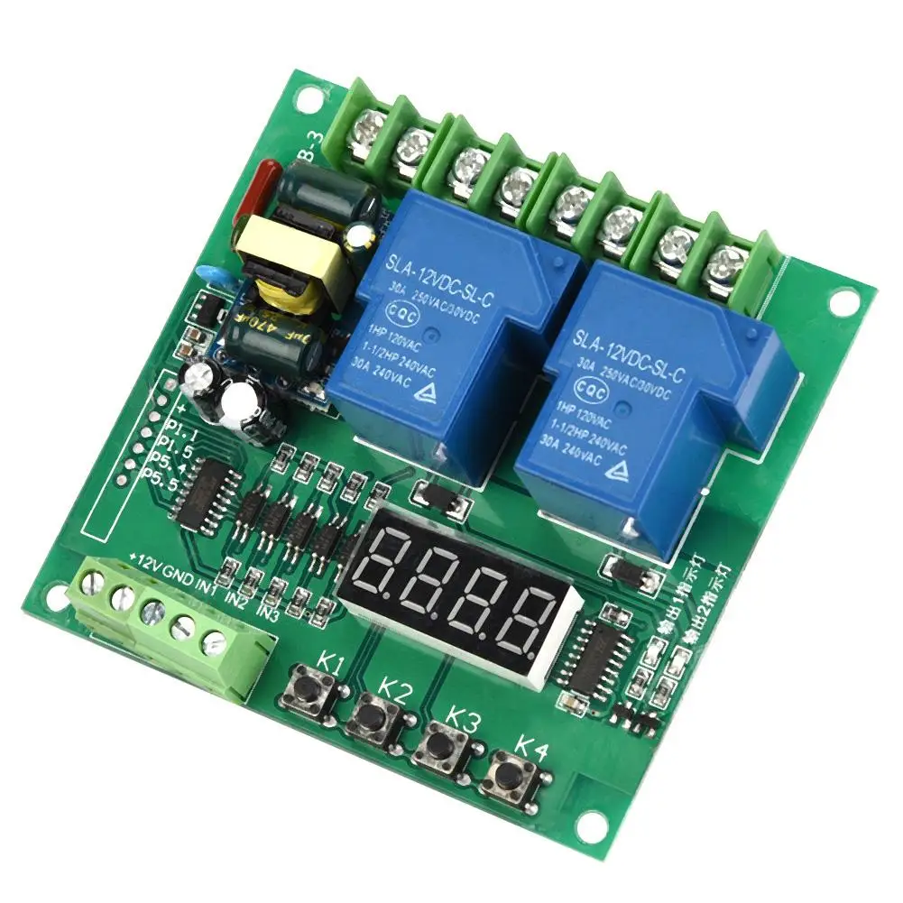 220 V мотор вперед/обратная плата управления два реле время задержки цикл модуль Горячий