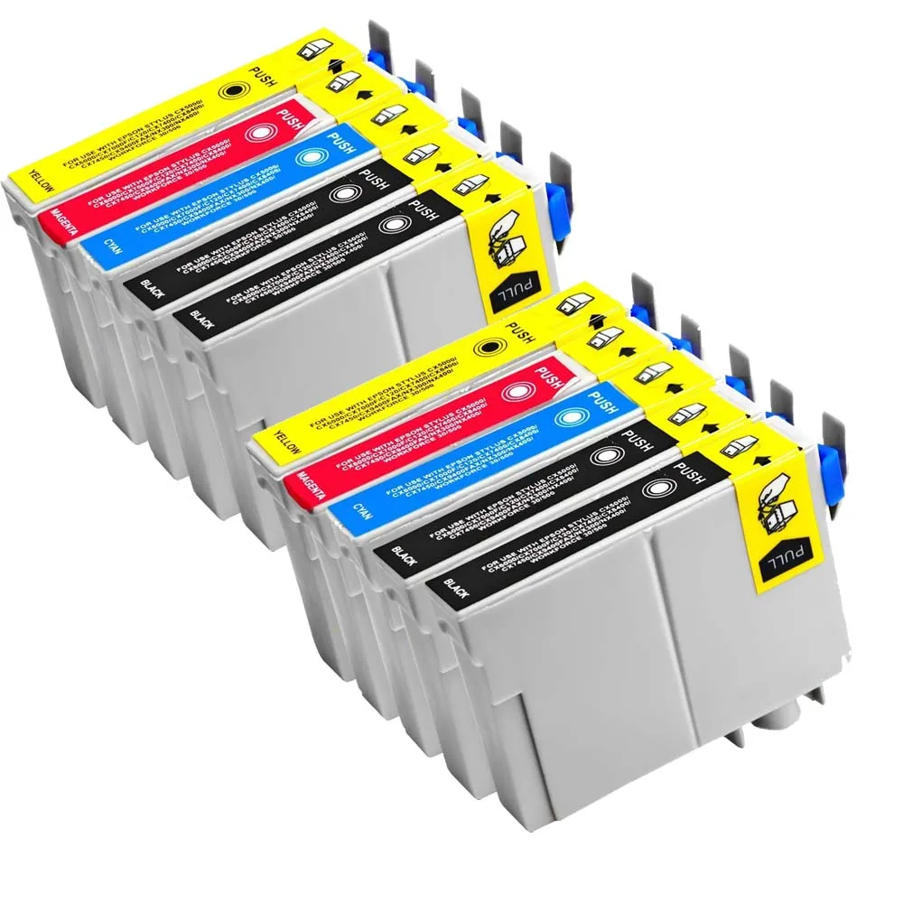 

10 Pack Compatible Ink Cartridge T1241 T1242 T1243 T1244 for Epson NX125/NX127/NX130/NX230/NX330/NX420 Workforce320 Printer