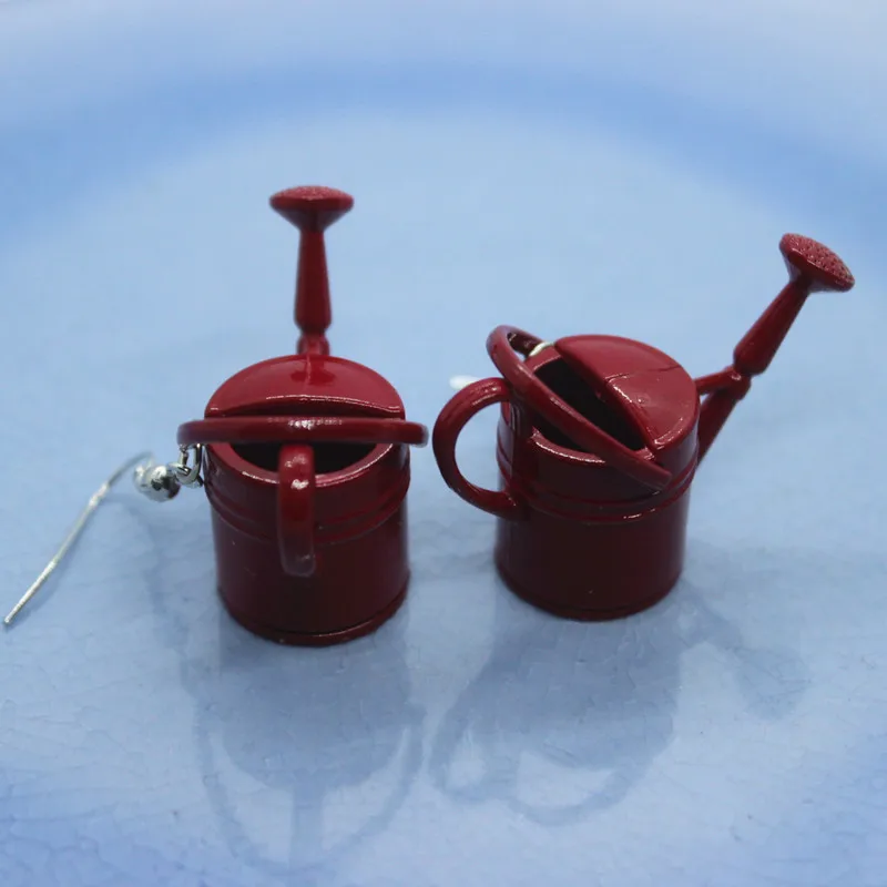 1 пара Забавные милые серьги-кастрюли для полива сада | Украшения и аксессуары