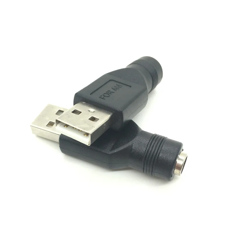 

2pcs DC 5.5*2.1 mm female jack to USB 2.0 male Plug 5V DC Power Plugs Connector Adapter Laptop PC