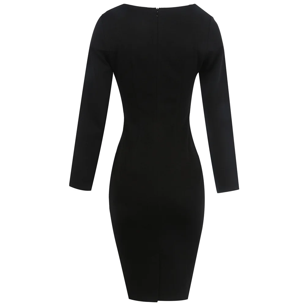 Fmasuth 3XL Plus Size Autumn Formal Dress Women Full Sleeve Floral Printed Business Ladies Knee Length Midi SL0896 | Женская одежда