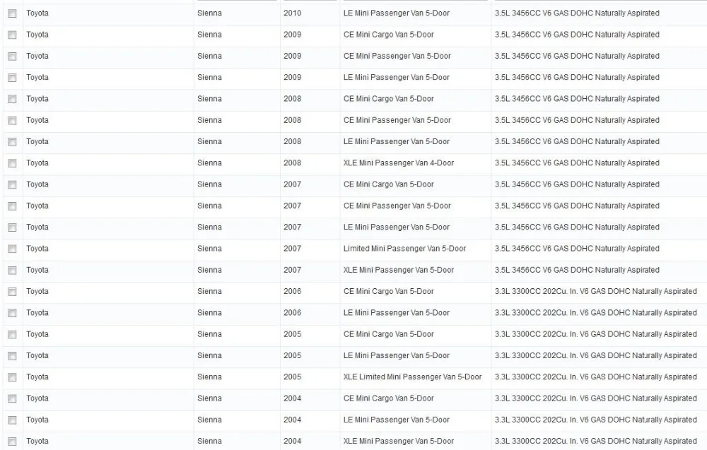 Для Toyota Sienna 2004-2010 силовой раздвижной двери 85620-08052 85620-08042 задняя левая и правая сторона