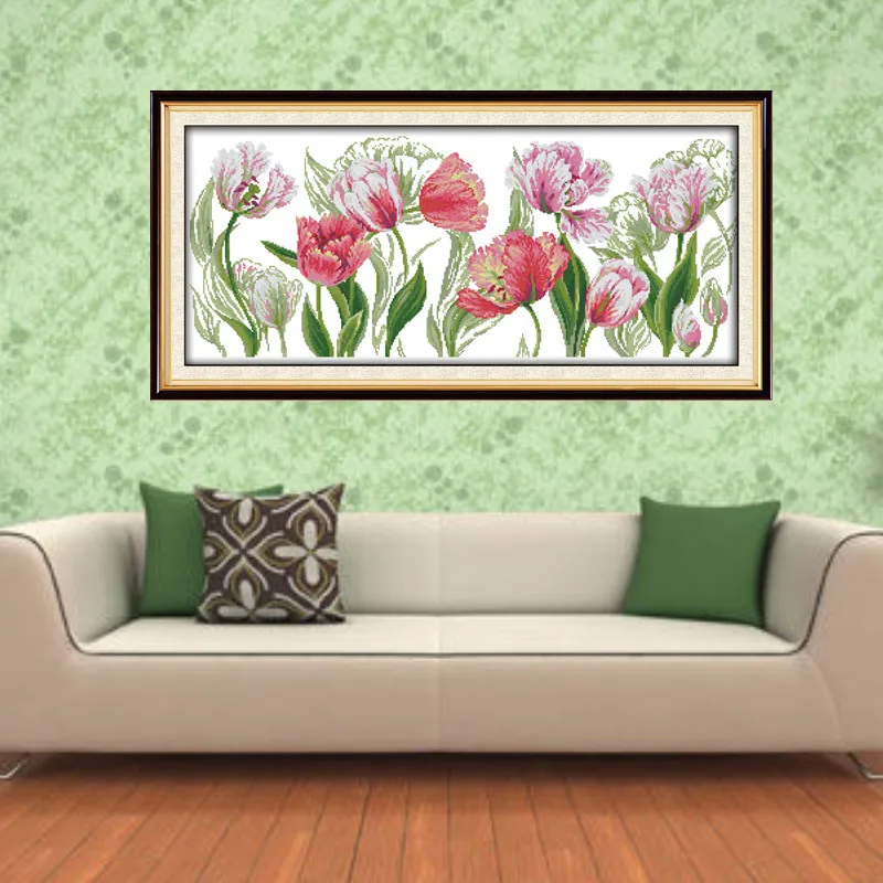 Набор для вышивки тюльпаны и цветы|cross stitch kits|counted cross stitchcounted patterns |