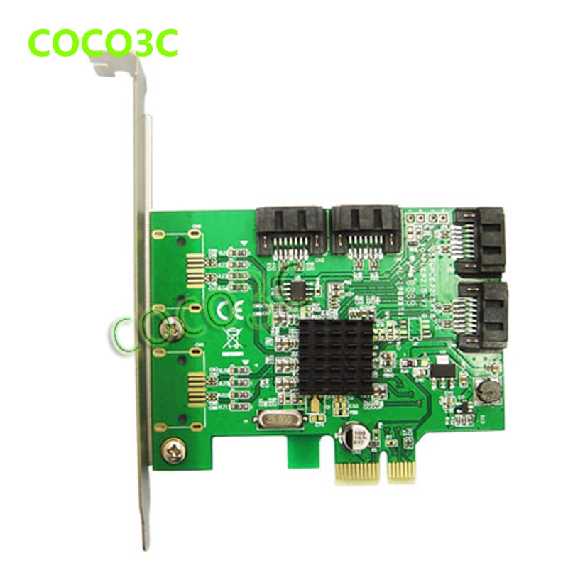 Набор микросхем Marvel 88SE9215 4 порта SATA 6G PCI Express плата контроллера e к III 3 0