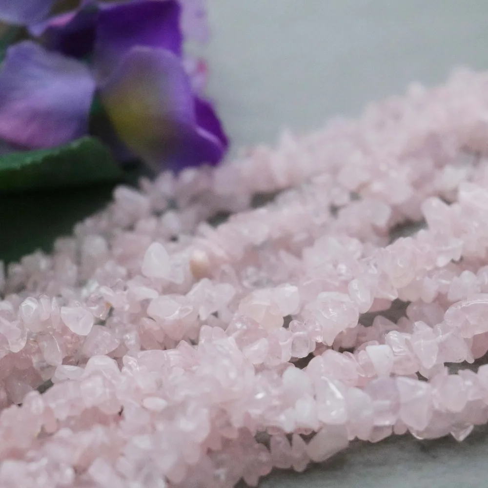 Натуральные камни нестандартные розовые хрустальные бусины браслет ожерелье