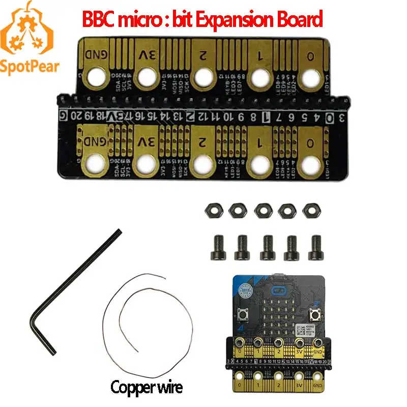 BBC micro: bit GPIO Плата расширения (A) с винтами и инструментом вы можете начать микро: