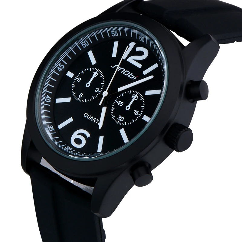 Часы наручные SINOBI Мужские кварцевые брендовые Роскошные водонепроницаемые