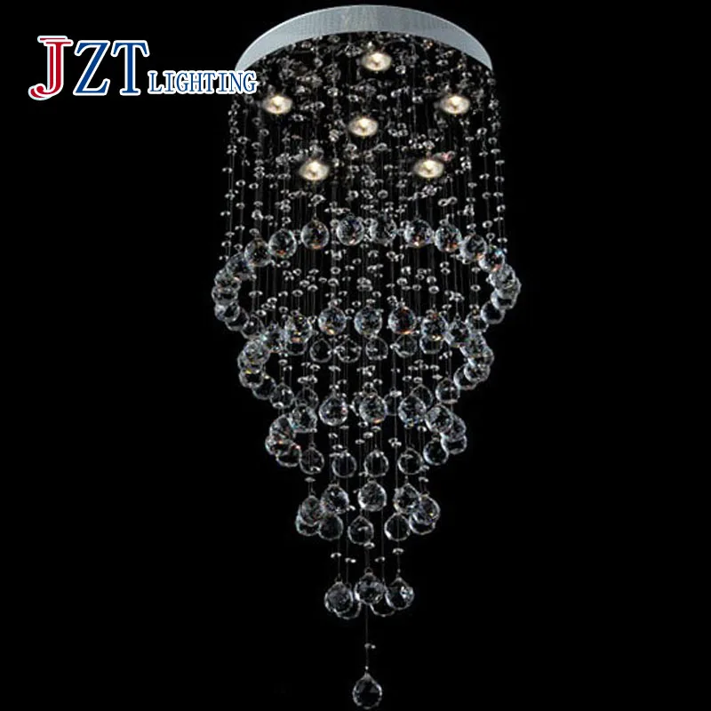 Роскошная Потолочная люстра GETOP глянцевая дуплексная спиральная лестница K9