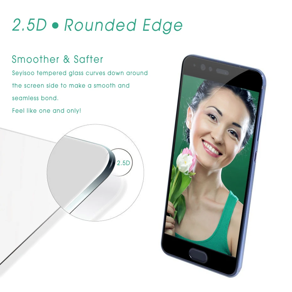 

100% Original Seyisoo Highly Responsive 2.5D 9H Full Cover Screen Protector Tempered Glass For Huawei P10 Plus P10Plus Film