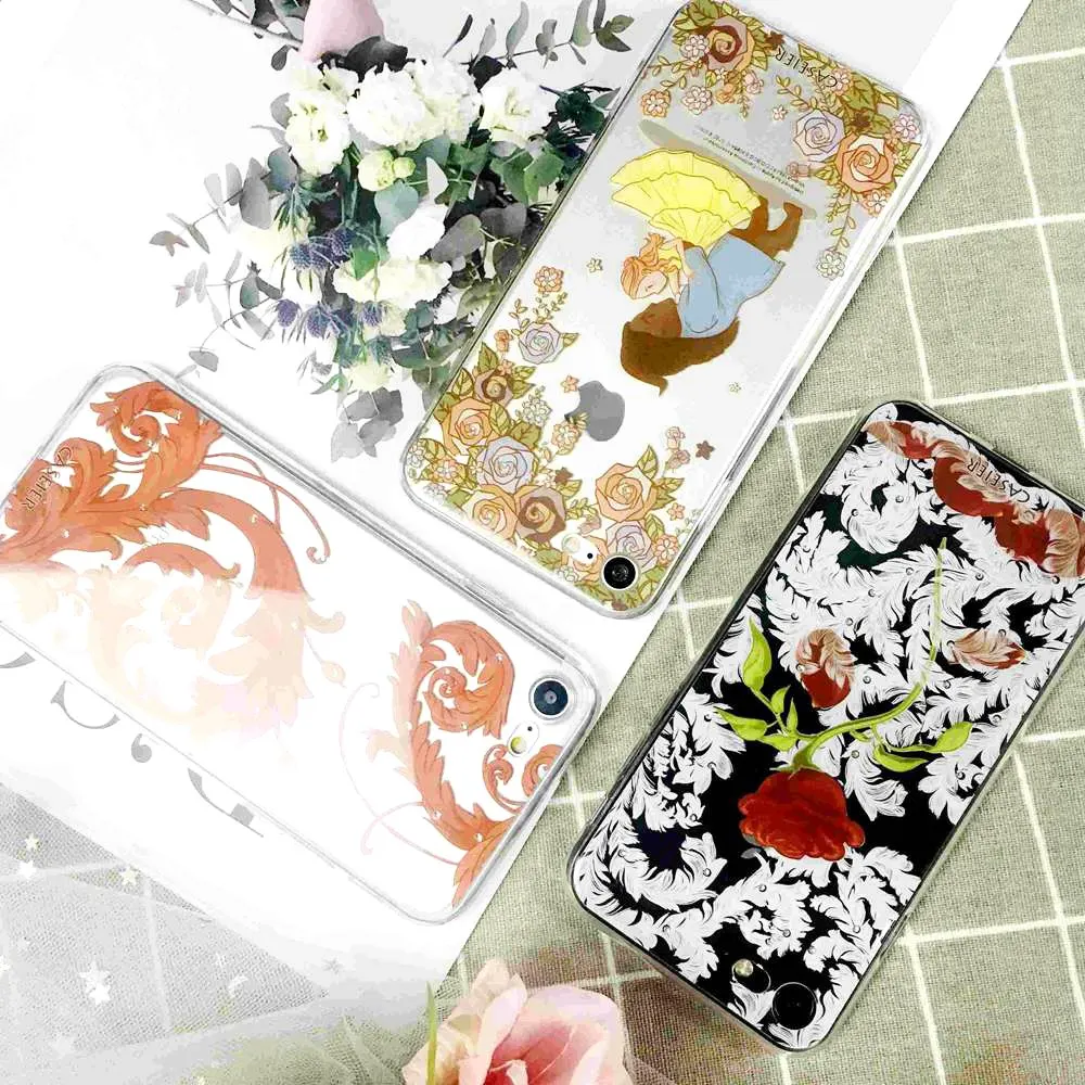 CASEIER Bling Rhinestone Phone Case For iPhone 7 8 Plus Soft Silicone TPU Cover Luxury Cases Fundas Capinha |