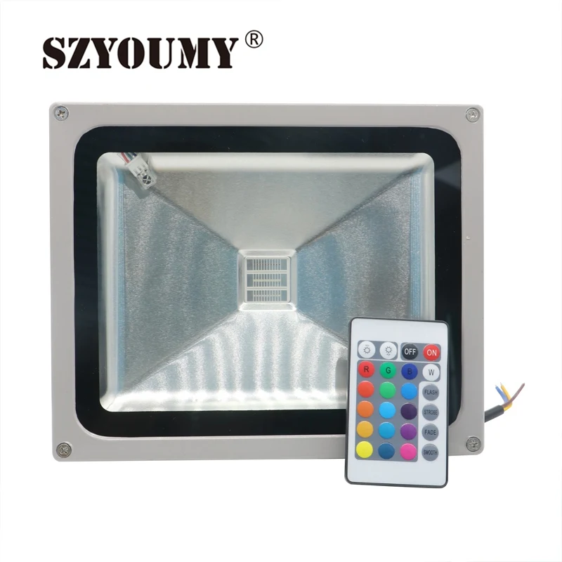 SZYOUMY RGB Светодиодный прожектор 10 Вт 20 30 50 70 100 светодиодный нарусветильник IP65
