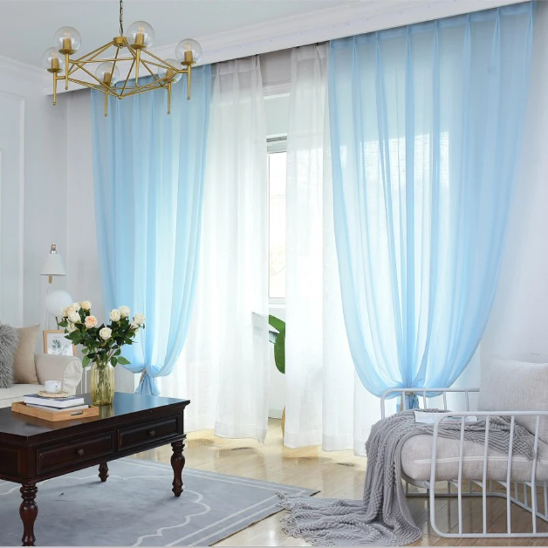 MAKEHOME, первоклассный тюль, занавески для спальни, перспективная прозрачная вуаль, тюль, занавески для гостиной, Индивидуальный размер