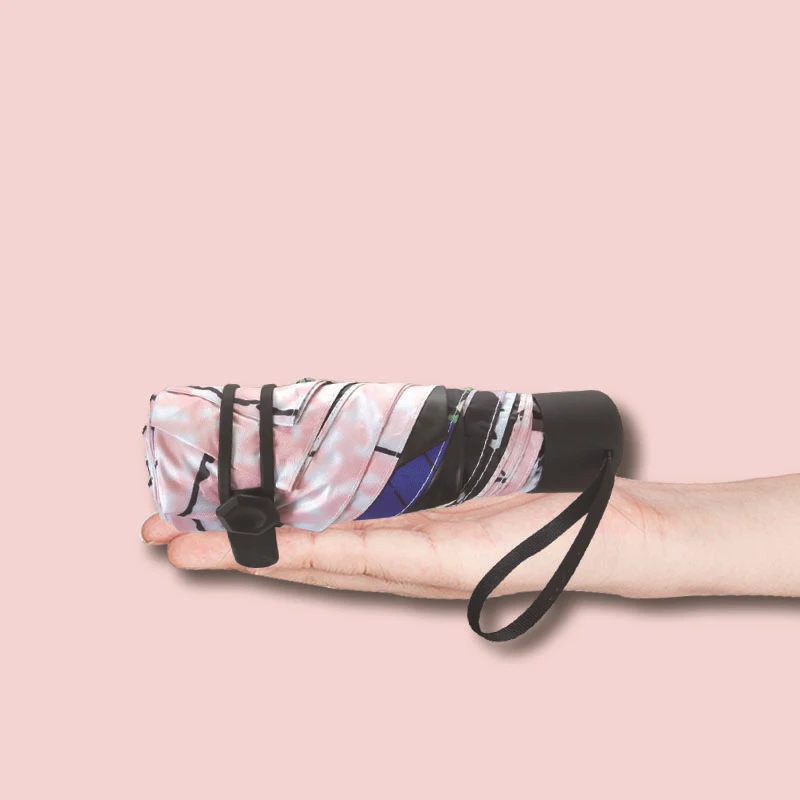 Складные зонты модный Мини карманный зонтик от дождя для женщин солнечный и