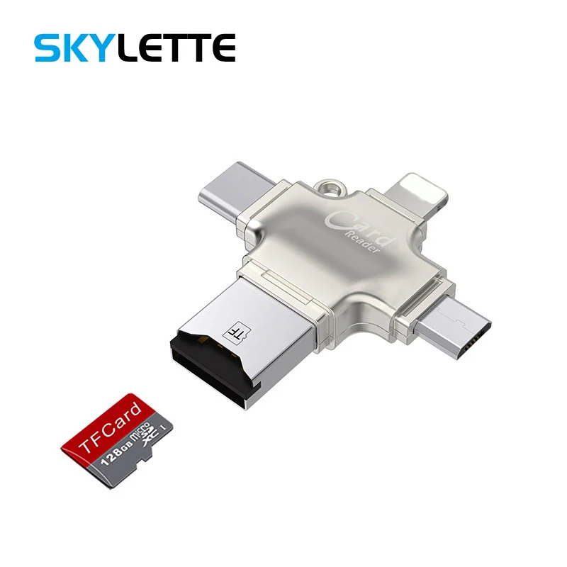 Алюминиевый сплав TF MicroSD все в 1 кардридер мульти-система совместимый