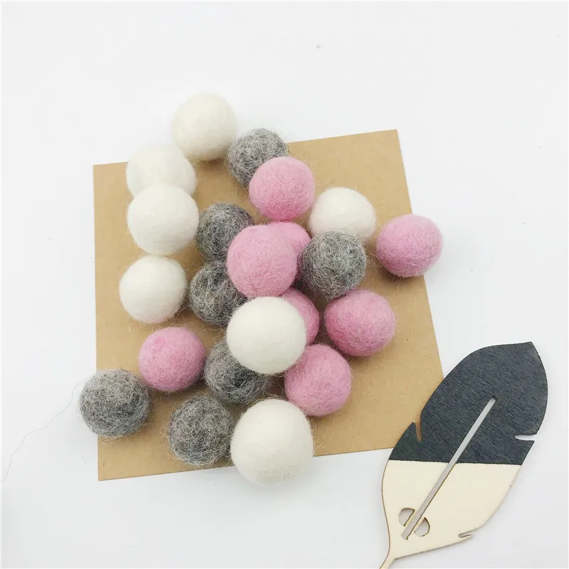 2 см/30 шт. шерстяные войлочные шарики белые/серые/розовые|felt balls|wool felt ballsbeads beads |