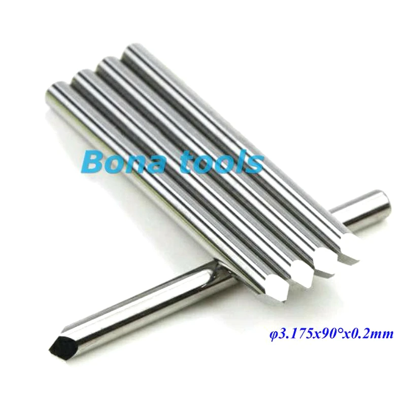 Гравировальная фреза с ЧПУ фрезерный из твердосплавного сплава 3 гранями на 90