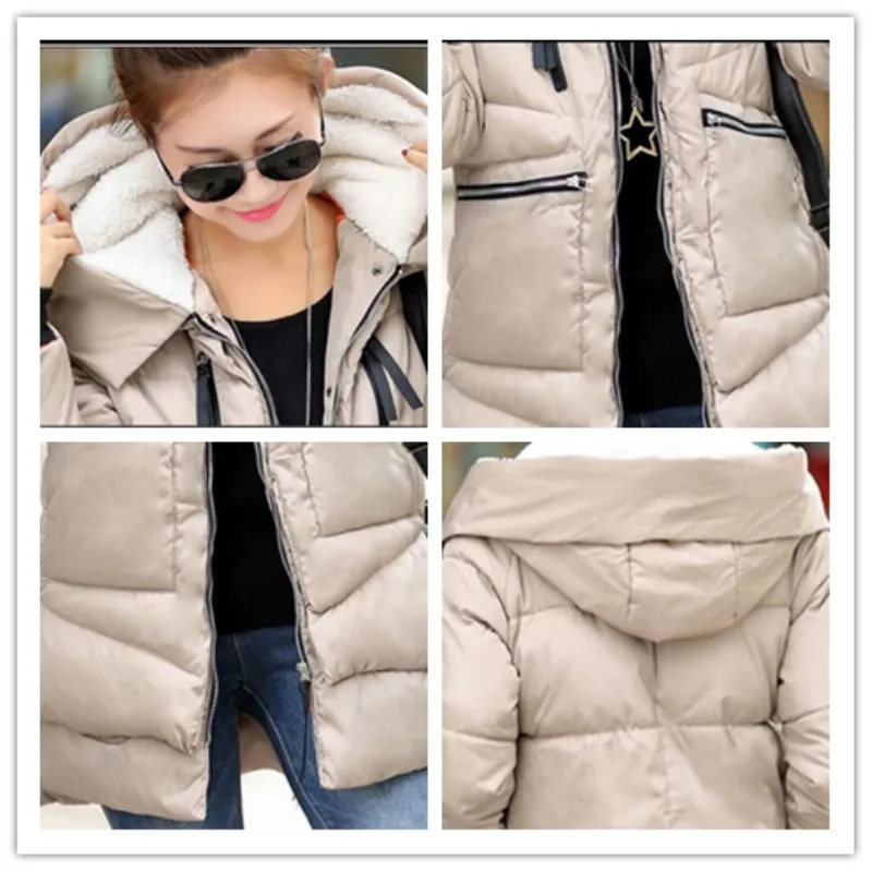 

2019 New Women Winter Cotton Coat Large Size Hooded Parkas Long Cotton Jacket Fashion Solid Thick Warmth Winter Outerwear CW043