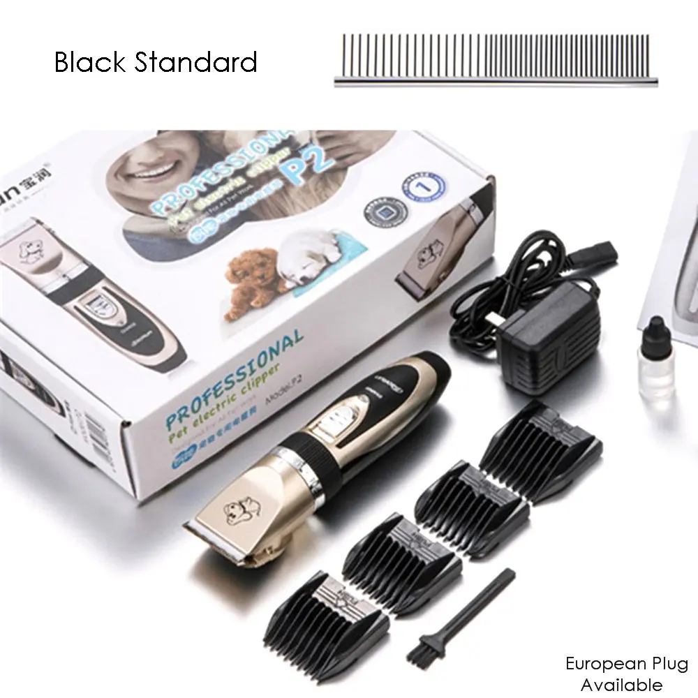 Black Standard BaoRun профессиональная машинка для стрижки домашних животных, кошек, собак, триммер для стрижки волос, Машинка для стрижки животных, бритва, электрические ножницы, машинка для стрижки волос - Цвет: Black Standard