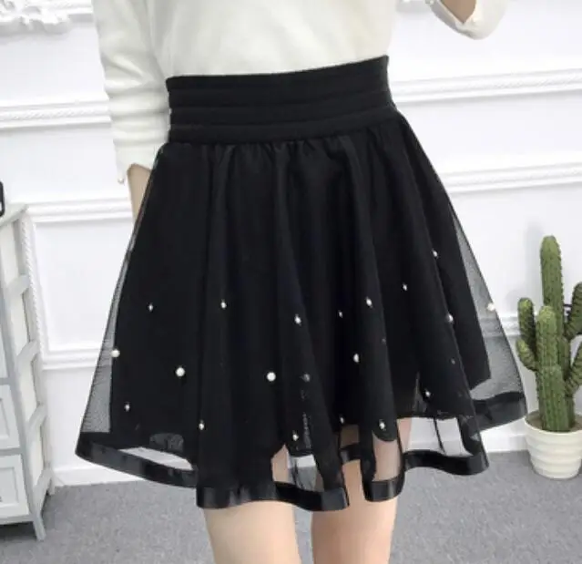 girls clothes На лето и весну осень подростковые школьные Юбка для девочек платье-пачка в цветочек с кружевом и жемчугом на высоком каблуке детская одежда; костюмы юбки для танцев, балетная юбка, пачка JW3706A - Цвет: girls clothes