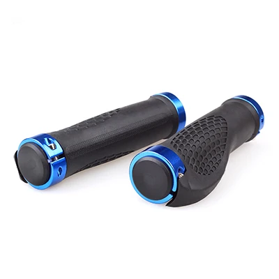 blue Coolchange, велосипедные ручки MTB руль для горного велосипеда, подтверждая блокировку на резиновый чехол для рукоятки руля велосипеда - Цвет: blue