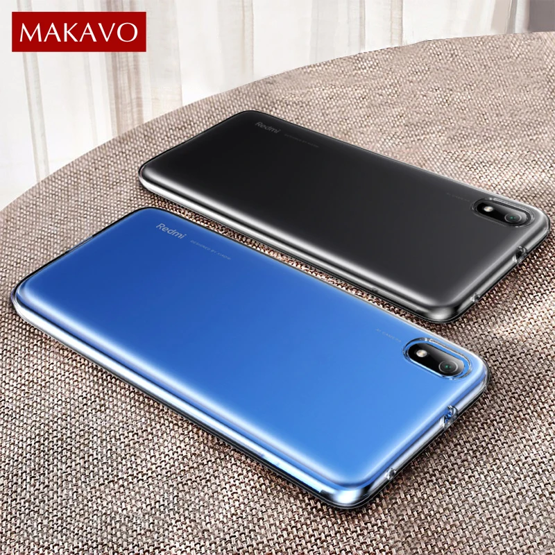 MAKAVO Чехол для Xiaomi Redmi 7A чехол 7 A прозрачный ТПУ мягкий Note 7S телефона | Мобильные