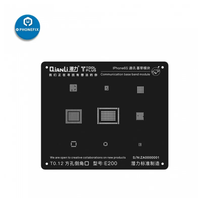 PHONEFIX QianLi ToolPlus 3D BGA трафарет Шаблон для iPhone 5S 6S 7 8 X связь BaseBand пайка Оловянная растительная сеть