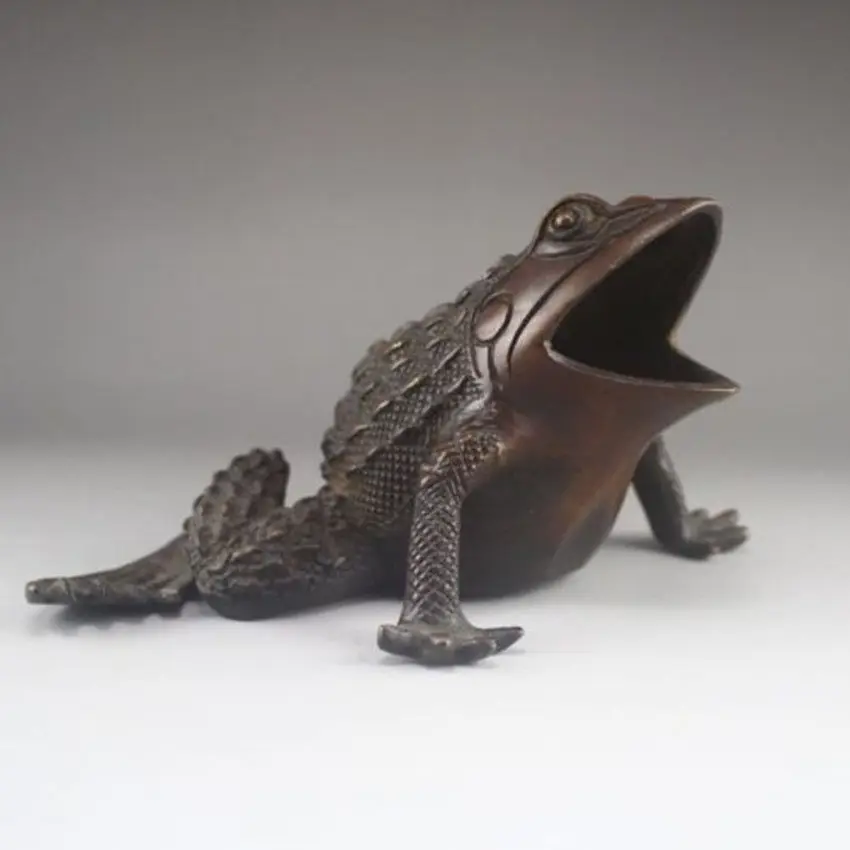 Ymying изысканный китайская Бронзовая статуэтка-лягушка | Дом и сад
