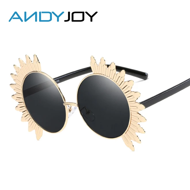 Andyjoy модные Защита от солнца цветы Очки преувеличены Солнцезащитные очки для